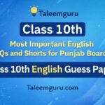 10th Class English Guess Paper 2026 for All Punjab Boards
